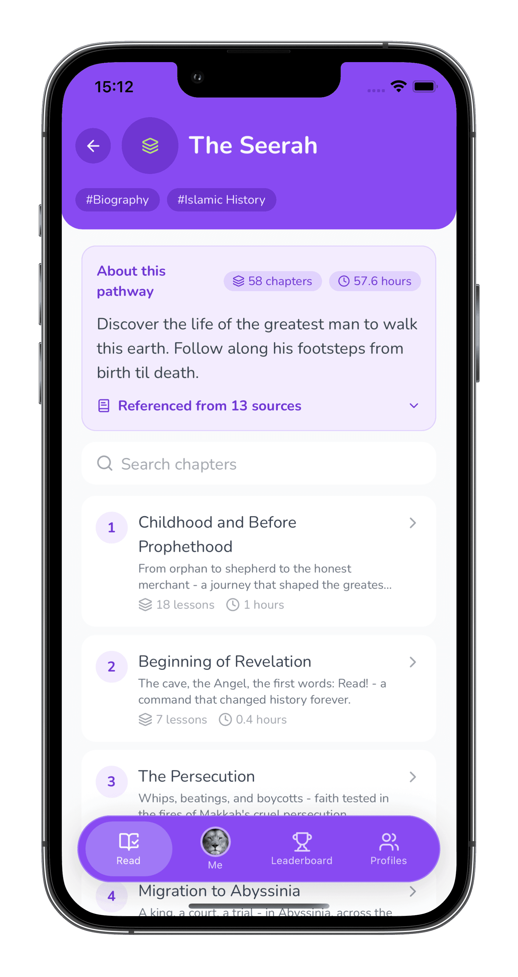 The Bookworm app showing a child's reading dashboard