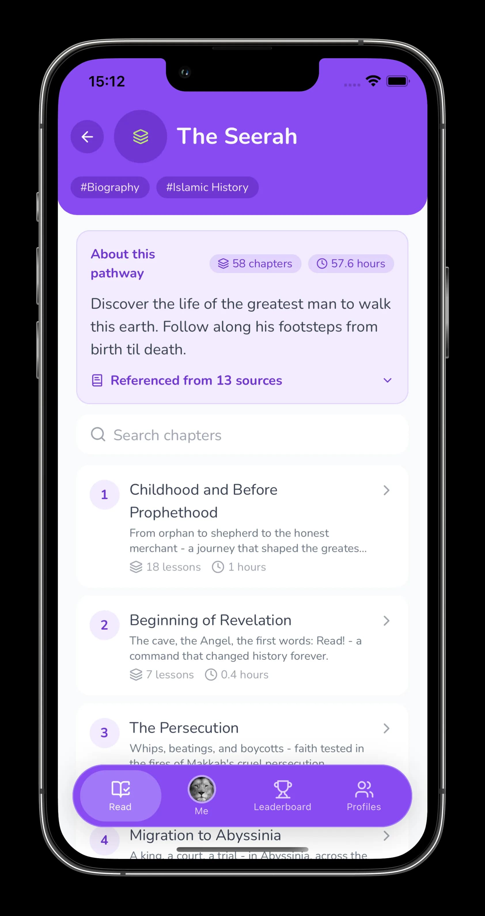 The Bookworm app showing a child's reading dashboard