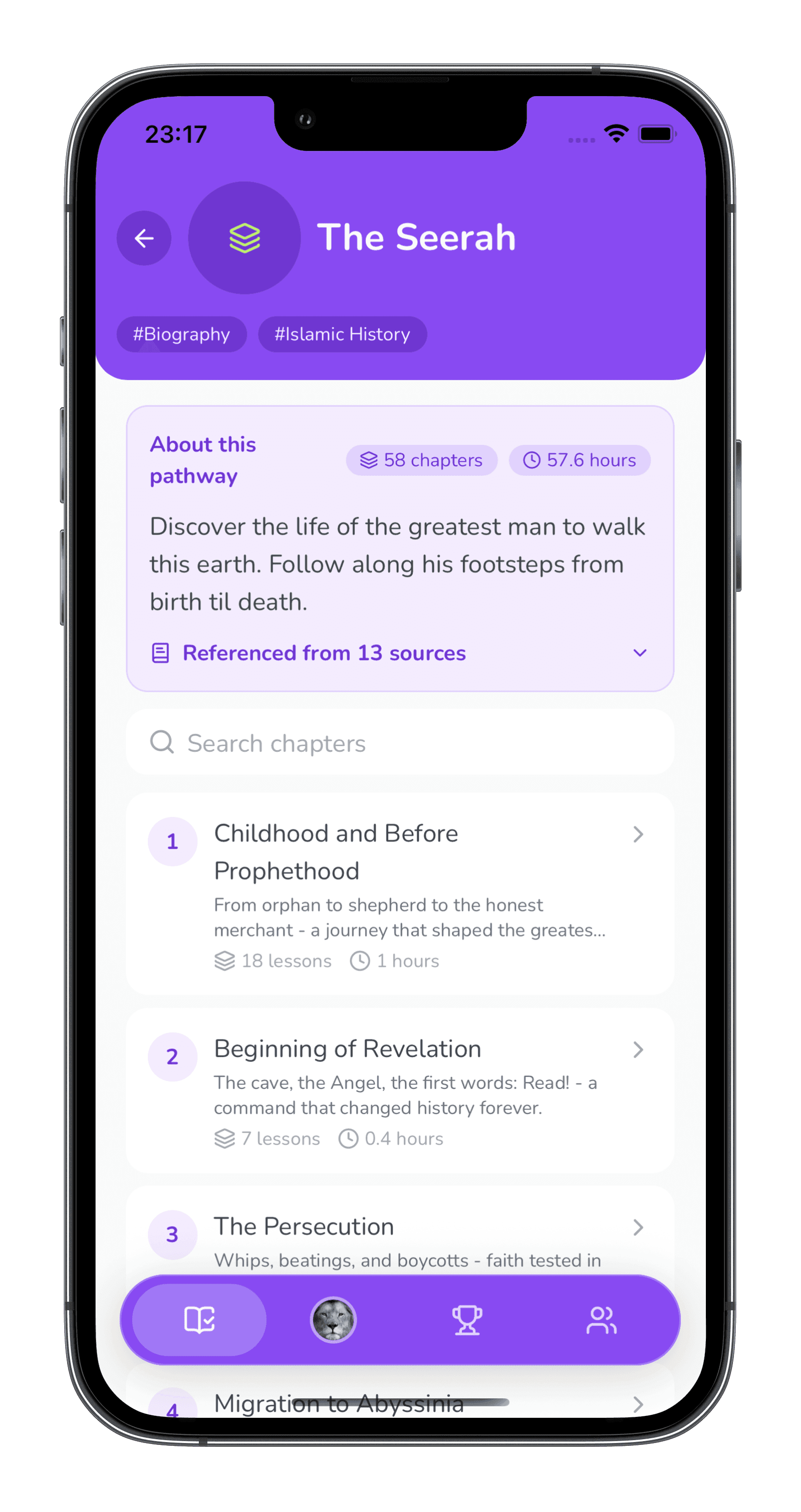 The Bookworm app showing a child's reading dashboard